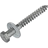 3/8 x 4 (50 Pack) Lag Screw Kit, 50 Screws and 50 washers, Hot Dip Galvanized, Meets ASME B18.2.1 Industrial/Commercial Grade