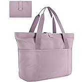 BAGSMART Tote Bag for Women, Foldable Tote Bag With Zipper Travel Large Shoulder Bag Handbag for Work