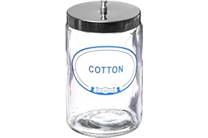 GRAHAM-FIELD Grafco Glass Sundry Jar – Labeled 'Cotton' – Medical Dressing Storage