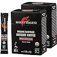 Mount Hagen 25 Count Single Serve Instant Coffee Packets - 2 Pack | Organic Medium Roast Arabica Beans [2 x 25 sticks/1.76oz/50g]