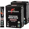 Mount Hagen 25 Count Single Serve Instant Coffee Packets - 2 Pack | Organic Medium Roast Arabica Beans [2 x 25 sticks/1.76oz/