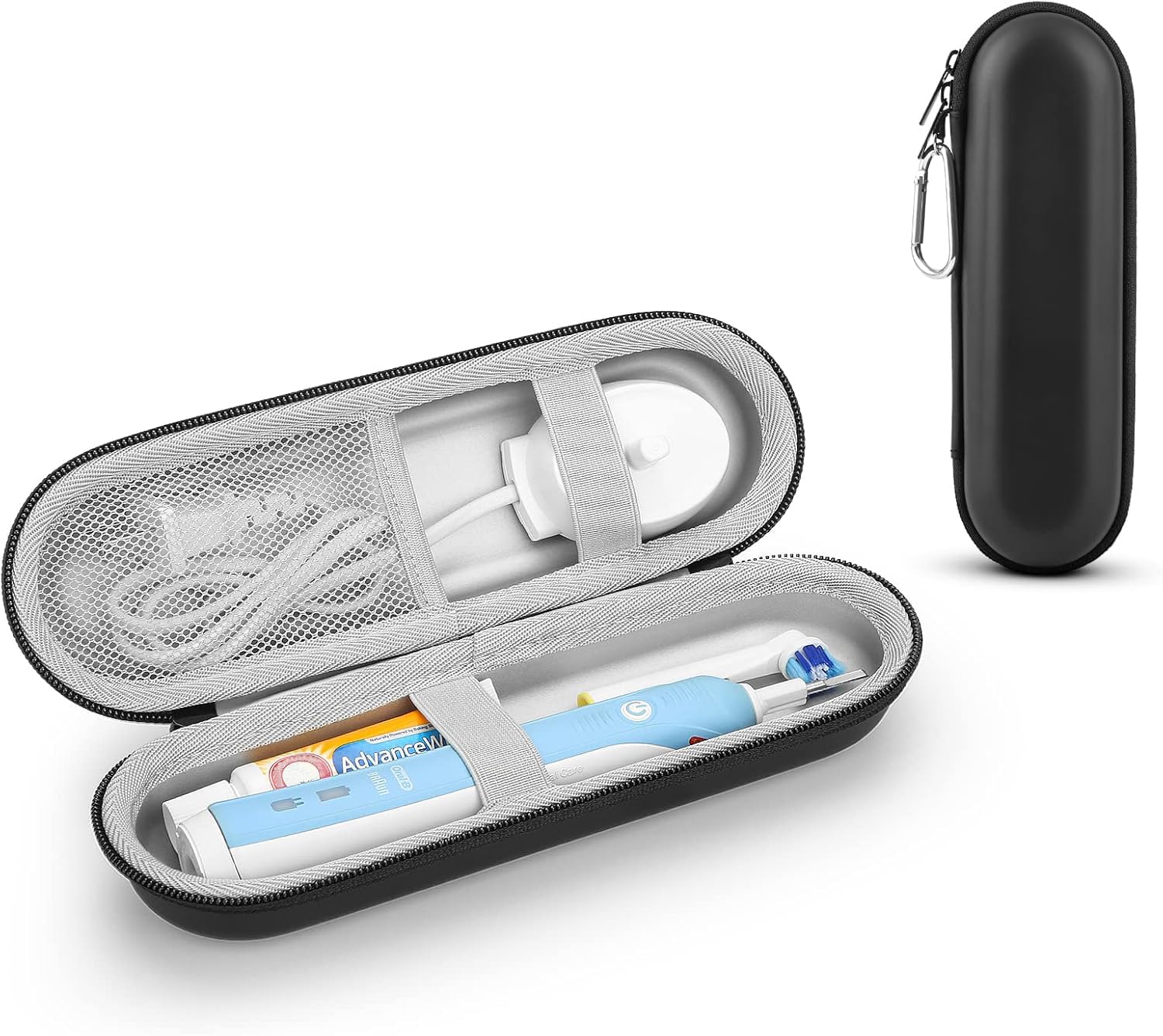 Case for Braun Oral B/Fairywill Sonic/Philips Sonicare Electric Toothbrush with Accessories Storage, Portable Hard Case Travel Protective Cover