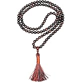 AWAKEN YOUR KUNDALINI Tiger’s Eye Mala Necklace 8mm 108 Beads – Birthstone & Chakra Energy