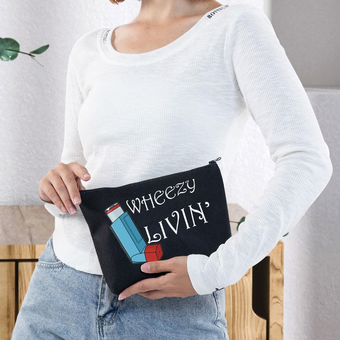 G2TUP Asthma Inhalator Gift Asthma Inhaler Medicine Bag Wheezy Livin’ Inhaler Pouch (Wheezy Livin’)