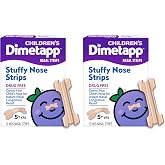 Dimetapp Children's Stuffy Nose Strips, Nasal Congestion Relief, 2-Pack | Relieves stuffy nose day or night, can be used with
