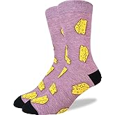 Good Luck Sock Men's Cheese Socks, Adult, Shoe Size 7-12