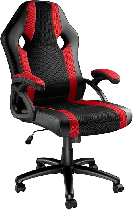 Tectake Chaise De Bureau Fauteuil Siege Racing Sport Tissu Diverses Couleurs Au Choix Noir Rouge No 403490 Amazon Fr Cuisine Maison