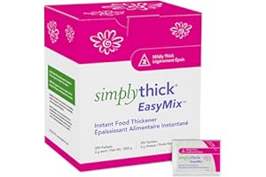 SimplyThick EasyMix | 200 Count of 6g Individual Packets | Gel Thickener for those with Dysphagia & Swallowing Disorders | Cr