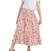 Girls Long Skirt Maxi for Girls Kids Ruffle High Waisted Skirts Summer Cute Boho Clothes