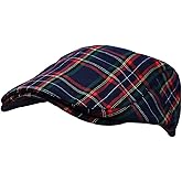 WITHMOONS Newsboy Flat Cap Tartan Check Plaid Outdoors Beret Hat YZ30078