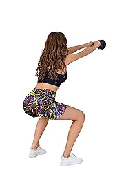 LARSD 80s Retro Biker Shorts Women 90s High Waisted