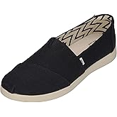 TOMS Women's Alpargata Plus Espadrille, Black Heritage Canvas, 7