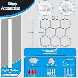 LZHOME Hexagon LED Garage Light: Super Bright