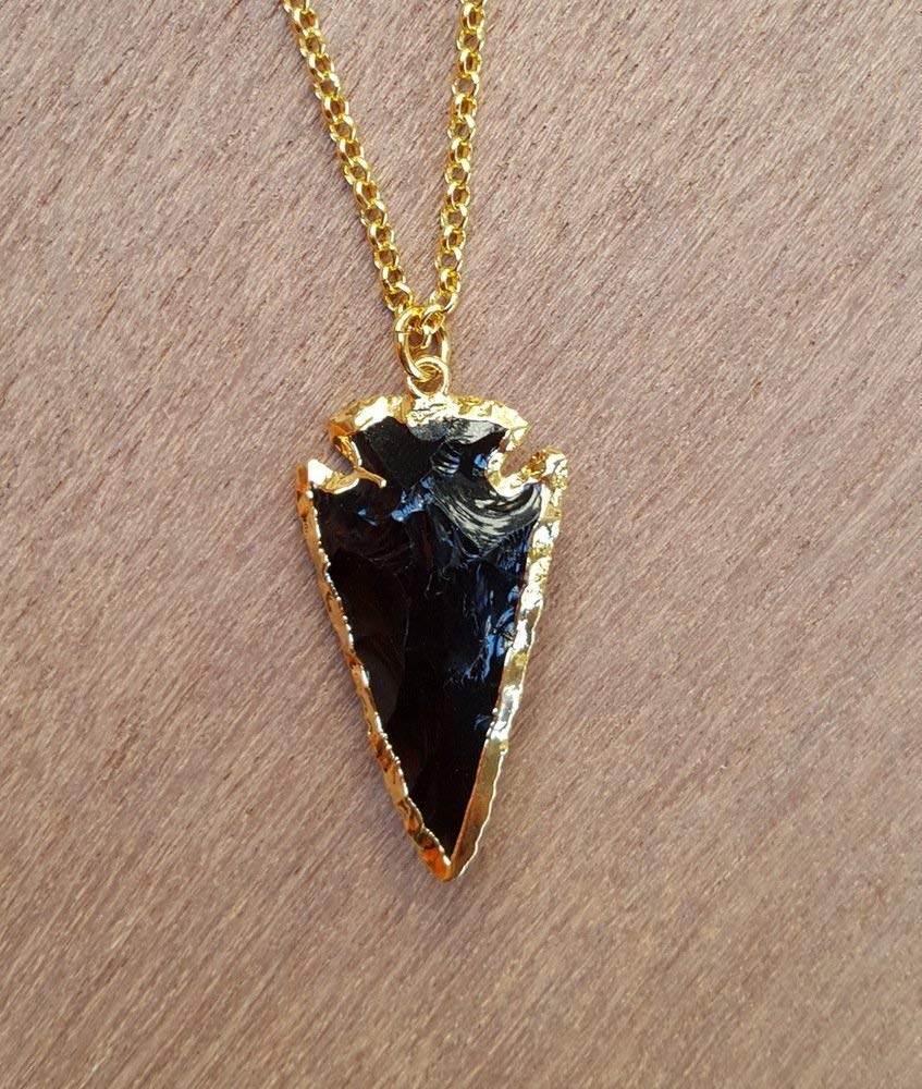 Buy Natural Obsidian Arrowhead Necklace 