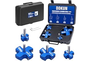 DDKUN 4Pcs PVC Pipe Reamer Kit, PVC Fitting Saver for SCH40, Includes 1-1/2", 3", 2 ", 4", Plumbing Pipe Fitting Tools with 4 Blades-Compatible with 1/2" Drills