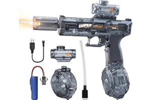 Electric Water Guns for Adults Kids, Automatic Squirt Gun with 30FT Range, Super Blaster Soaker High Capacity Pistol for Swim