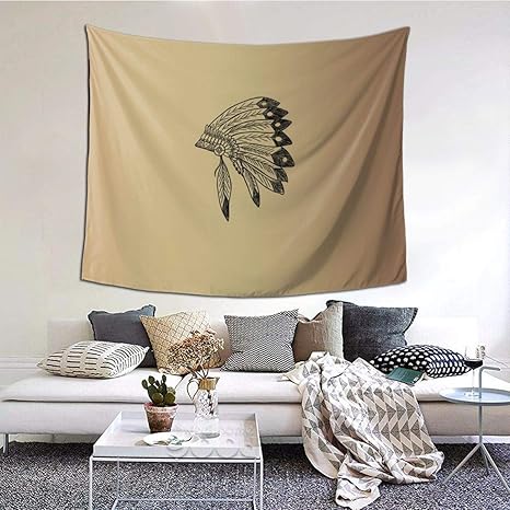 Amazon Co Jp ネイティブアメリカンインディアンのヘッドドレス タペストリー 壁掛け壁画 北欧風 海 おしゃれ タペストリー多機能ファブリック装飾用品おしゃれ モダンなアート 模様替え 部屋 窓カーテン 夏休み 壁飾り 家 リビングルーム ベッドルーム 部屋 飾り