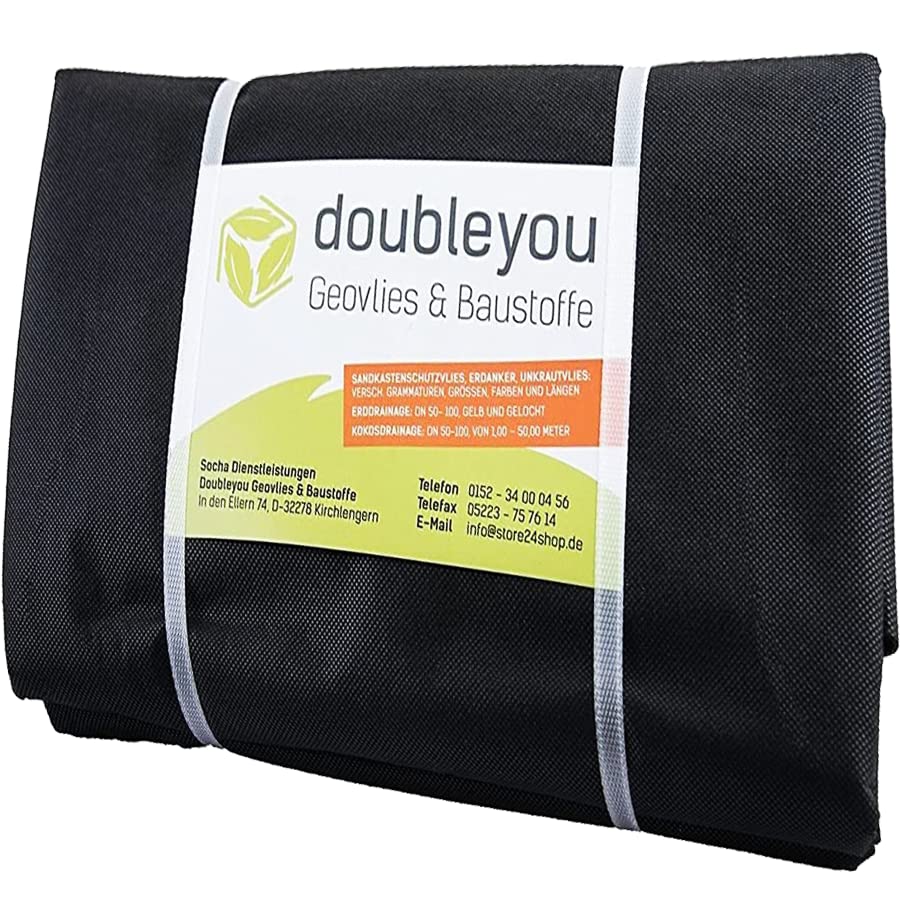 Sandpit Fleece Protective Liner, 2 m x 2 m - Black