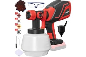 TREXEEN Cordless Paint Sprayer for Mwk M18 18V Batteries,Electric Paint Sprayer with 1200ML,Easy to Clean,Adjustable Spray Modesfor Home Renovation and Car Painting(Battery Not Included)