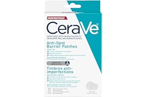 CeraVe Pimple Patches with 3 Ceramides & Niacinamide, Suitable for Sensitive Skin, Invisible on all Skin Tones, 22 per pack