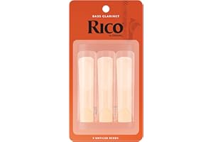 D’Addario Woodwinds - Rico Bass Clarinet Reeds - REA0325 - Strength 2.5, 3-Pack