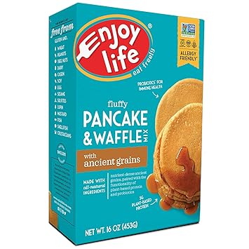 Enjoy Life Pancake + Waffle Baking Mix [Soy free, Nut free, Gluten free, Dairy free, Non GMO, Vegan]