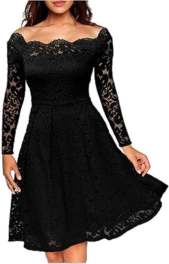 amazon black off the shoulder dress