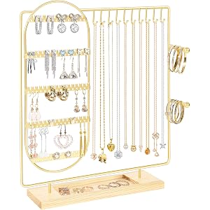 milylove Jewelry Organizer Stand Jewelry Necklace Holder, 5-Tier Jewelry Organizers and Storage for Necklace Earring Bracelet