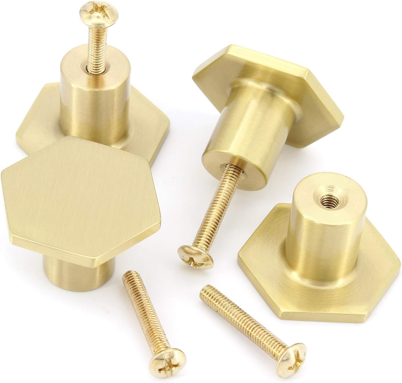 Solid Brass Hexagon Cabinet Knobs - Image 3