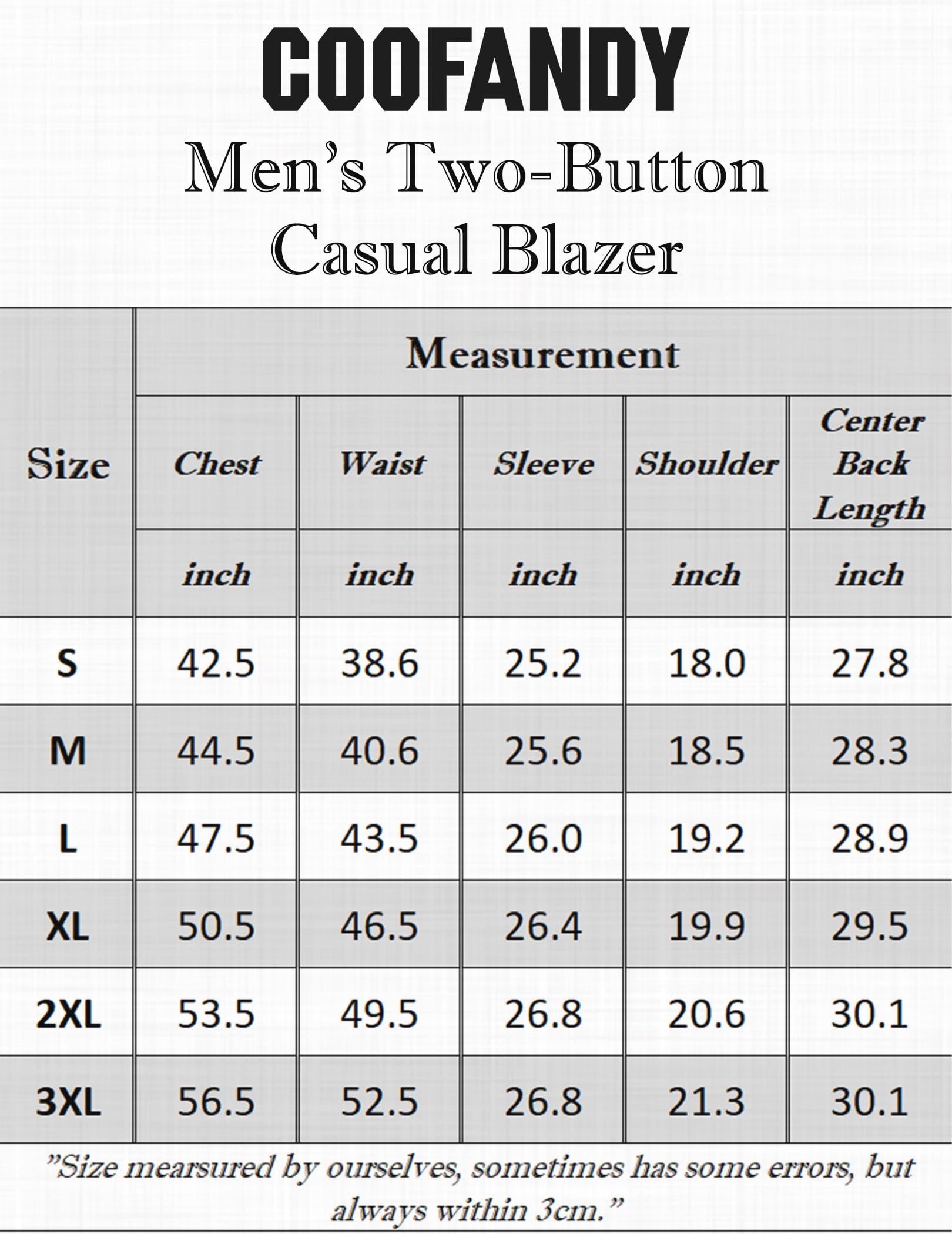 COOFANDY Anzugjacken Sakko Herren Casual Business Blazer Regular Fit 2 Knöpfe Freizeit Anzug Einfarbig Schwarz M 6