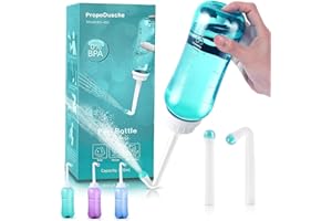 PROPODUSCHE Peri Bottle for Postpartum Travel Bidet - Perineal Care,Portable Travel Squeeze Bottle Bidet for Women Personal Hygiene Cleaning,2 Tubes for Baby Mom After Birth Cleansing and Recovery 16.9OZ(Green)
