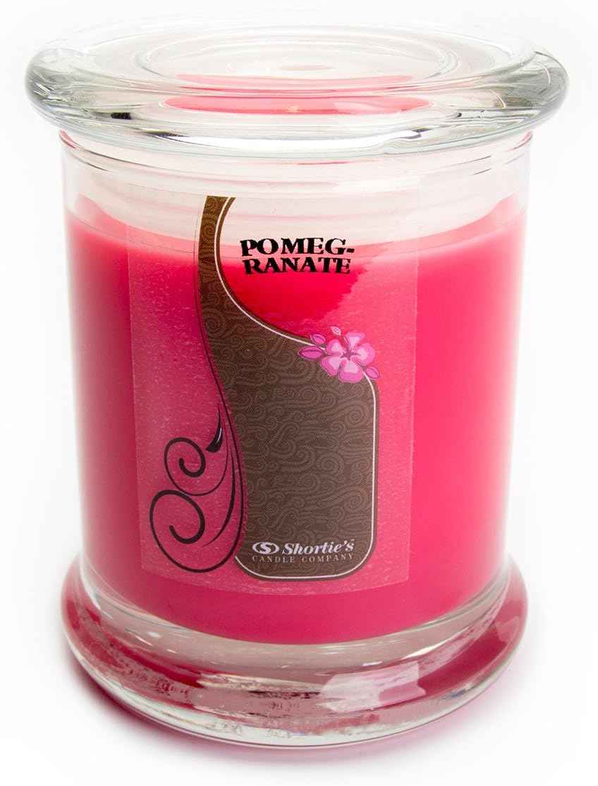 Amazon Com Pomegranate Candle Medium Red 10 Oz Highly Scented Jar Candle Made With Natural Oils Christmas Holiday Collection Home Kitchen