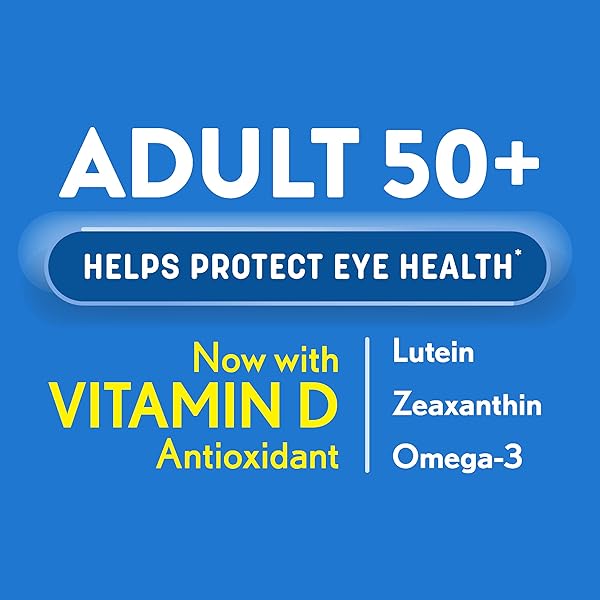 OCUVITE 50+ EYE VITAMIN & MINERAL SUPPLEMENT, MULTIVITAMIN FOR VISION & OCULAR HEALTH WITH OMEGA-3, ZINC, VITAMINS C & E, LUTEIN & ZEAXANTHIN, ZINC SUPPLEMENTS FOR WOMEN AND MEN, 50 SOFTGELS