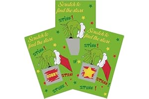 Lot de 50 cartes de Noël à gratter avec autocollants pour jeu de fête de Noël, cartes de jeu à gratter sur le thème de Noël p