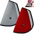 Seatbelt Adjuster Set of 2, Maxin Seat Belt Safter Covers - (Red and Grey)