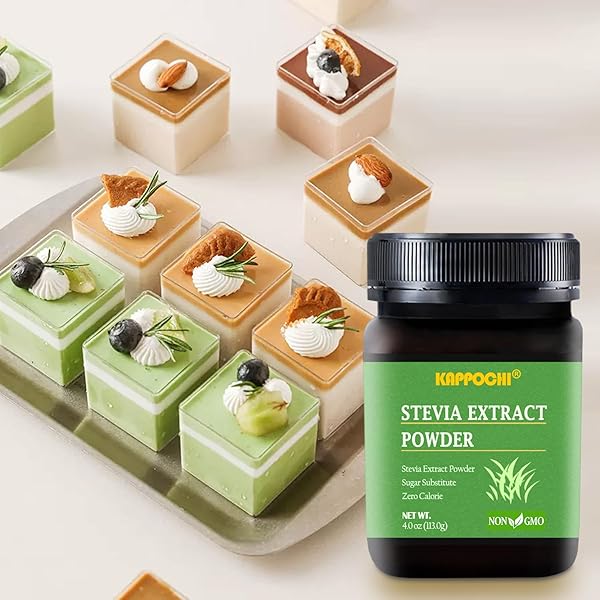 KAPPOCHI STEVIA POWDER, PURE STEVIA POWDER, 6.0OZ(170.0G), GREAT PLANT BASED SUGAR SUBSTITUTE, ZERO CALORIE SWEETENER