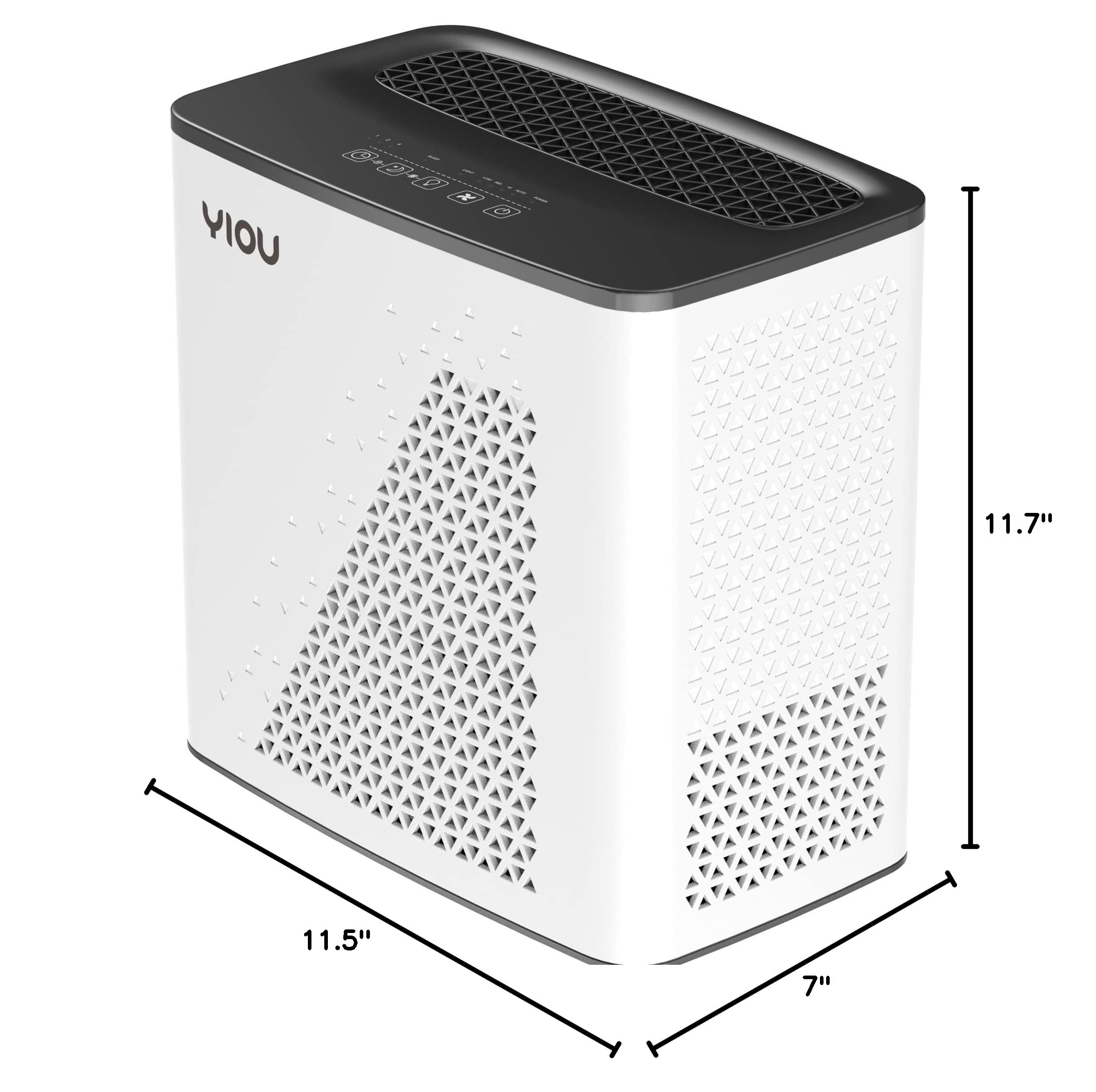 YIOU Air Purifier for Bedroom Home, Large Room Up to 1295 Ft², H13 True HEPA Filter for Pets Hair, Wildfires, Smoke, Dander, Pollen, Quiet 20dB Air Cleaner for Office Living Room Kitchen Dorm, White