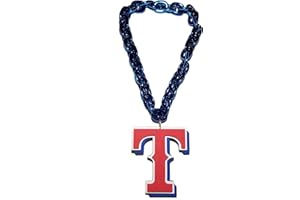 FANFAVE Texas Rangers MLB Blue Fan Chain 10 Inch 3D Foam Necklace