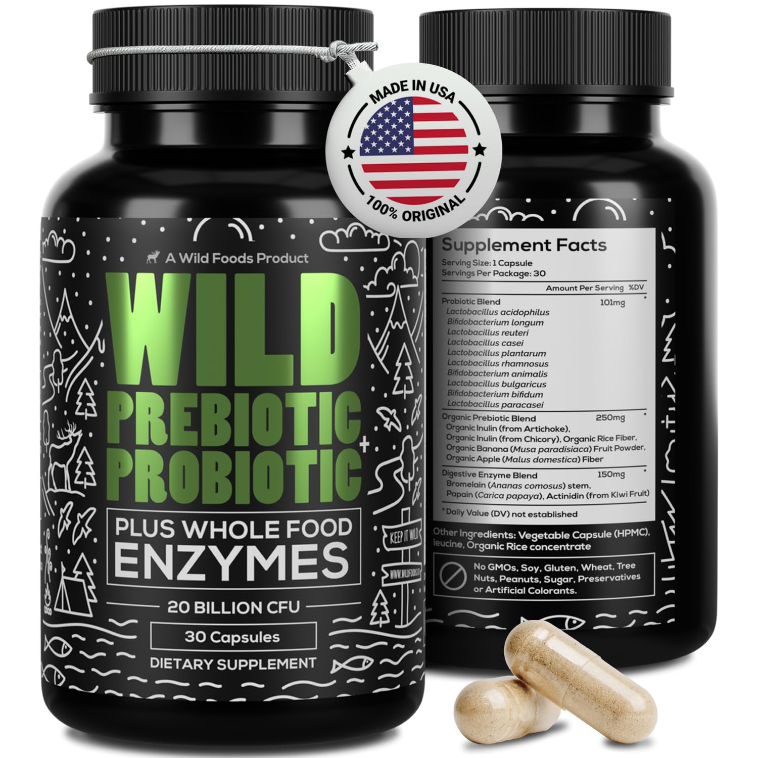 Wild Prebiotic Probiotic Plus Whole Food Enzymes