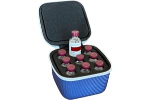 A1C WEAR - Insulin Fridge Holder Storage Case Organizer - Fits Standard 10ml U-100 Vials - Safe, Snug, Secure Vial Protector (Blue)