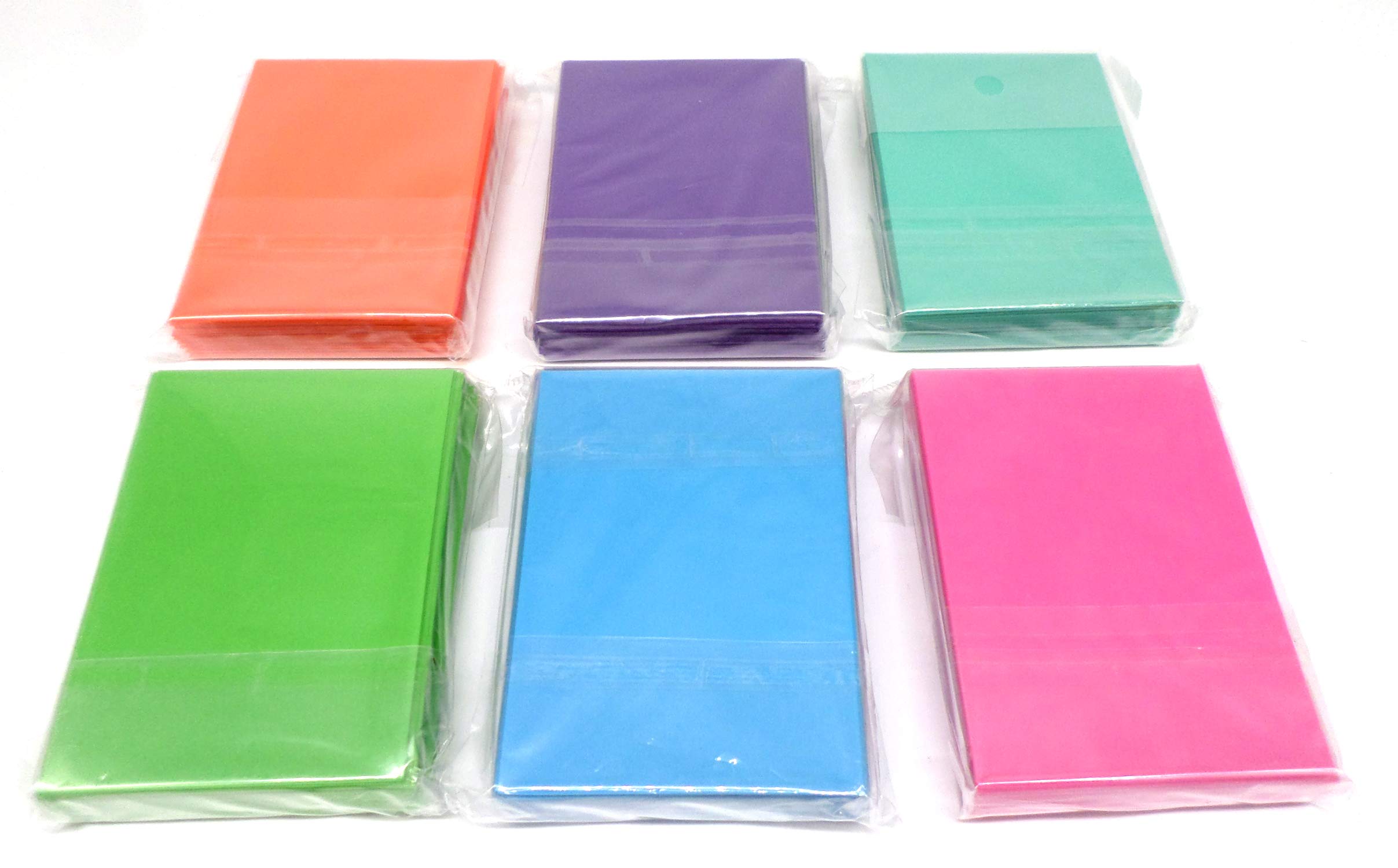 docsmagic.de 6 x 60 Mat Card Sleeves Small Size 62 x 89 - Mint Pink Light Blue Light Green Purple Orange - YGO - Mini