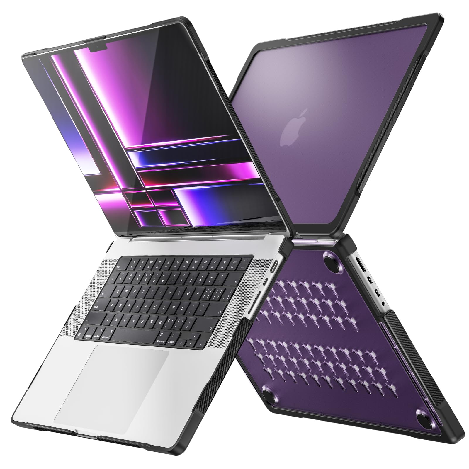 PboyiqiS For MacBook Pro 16 inch 2021-2023 Case Cover A2485 A2780, Clear Case for MacBook Pro 16 with M1 M2 Pro/Max, Hard Shell Case & Keyboard Cover Skin (Red)