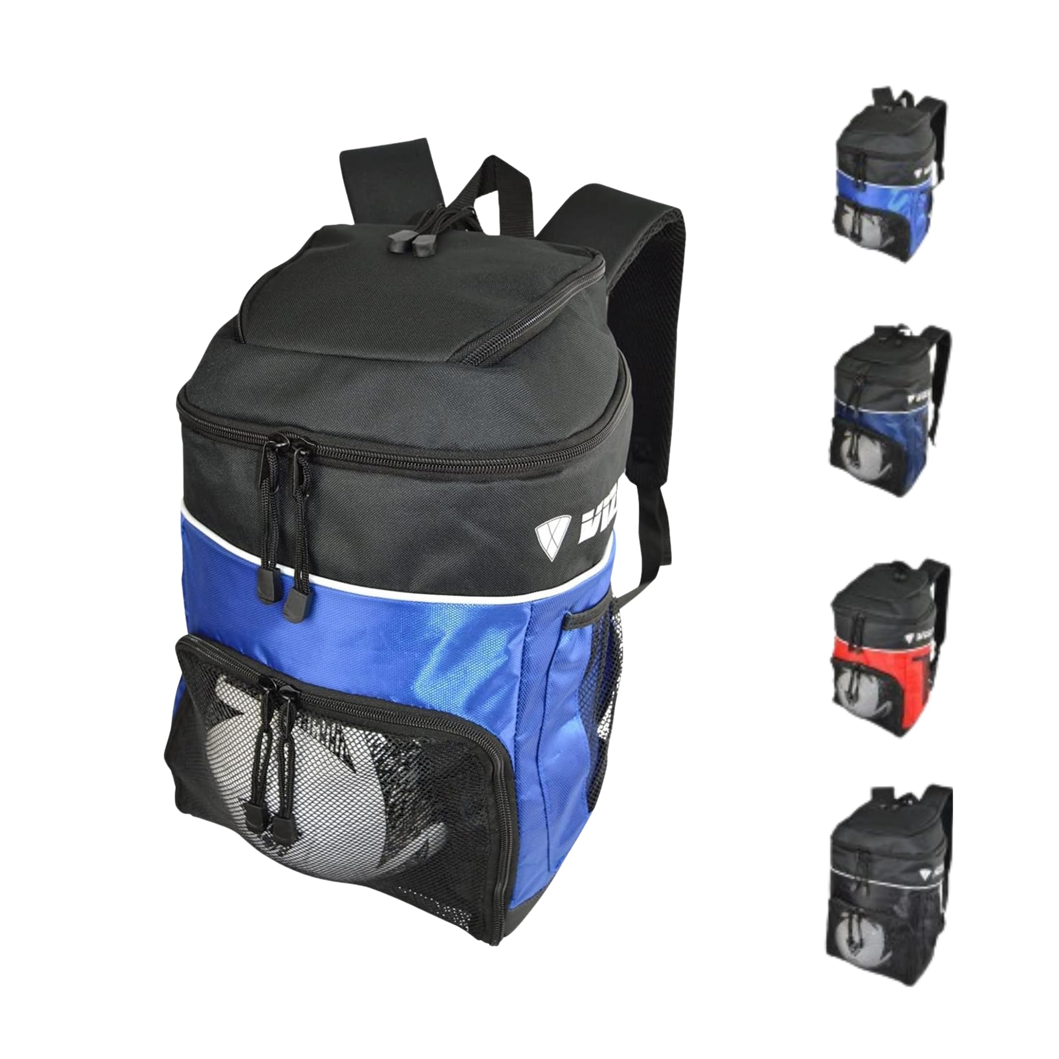Vizari Sport USA Titan Football Backpack - Sport Backpack with Ball Holder Compartment - Royal Blue