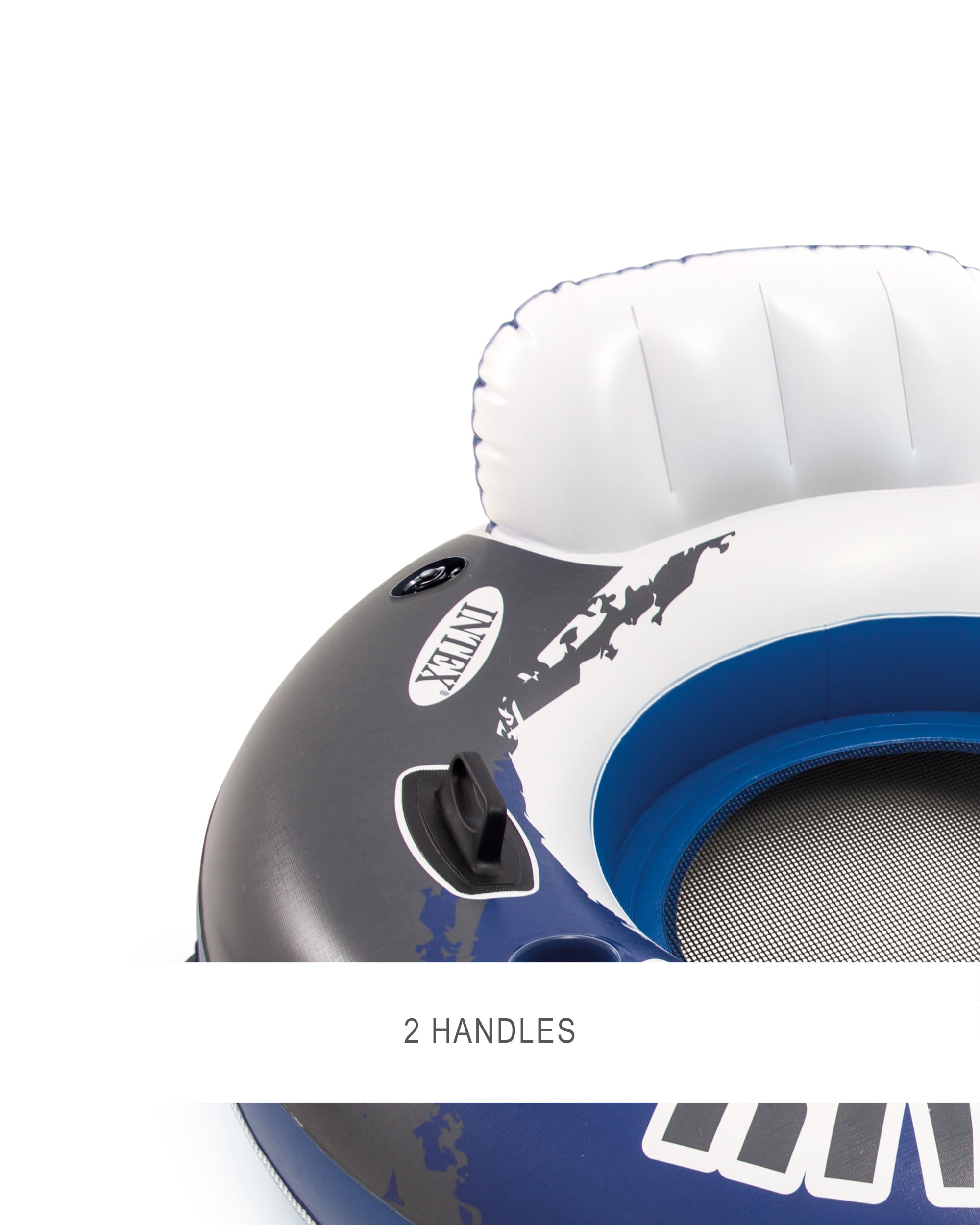 Intex 58837EP River Run 2 Inflatable Floating Lounge: Comfortable Backrests – Built-in Cup Holders – Cooler with Lid – 2 Person – 440lb Weight Capacity