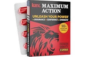 KEX Natural Vitamins for Men - Made in USA - Horny Goat Weed for Men - 8 Capsules