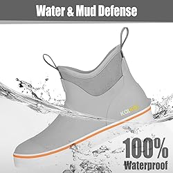 Kalkal Men's Deck Boots, Waterproof Fishing Rain