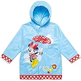 Disney Minnie Mouse Girls Waterproof Hooded Rain Jacket Coat Toddler to Little Kid