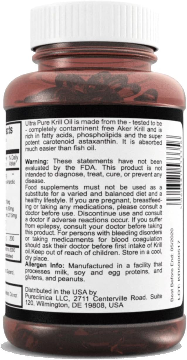 Ultra Pure Superba Krill Oil 500mg x 120 Capsules - Image 3