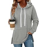 KISSMODA Womens Casual Hoodies Long Sleeve Sweatshirts Comfy Pullover Fleece Sweaters Winter Fall Outfits Fashion Clothes
