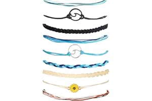 HUASAI String Bracelets for Teen Girls Waterproof Boho Bracelets for Women Ankle Bracelets for Women Cute Friendship Bracelets Summer Party Favors for Teen Girl Gifts Trendy Stuff